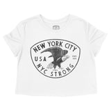 New York Bald Eagle Cropped Tee White front