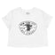 New York Cropped Tee in White - front view