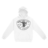 New York Hoodie in White - front view