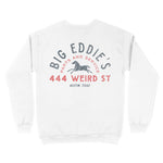 Austin Crewneck in White - back view