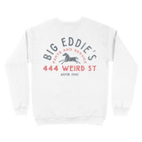 Austin Crewneck in White - back view