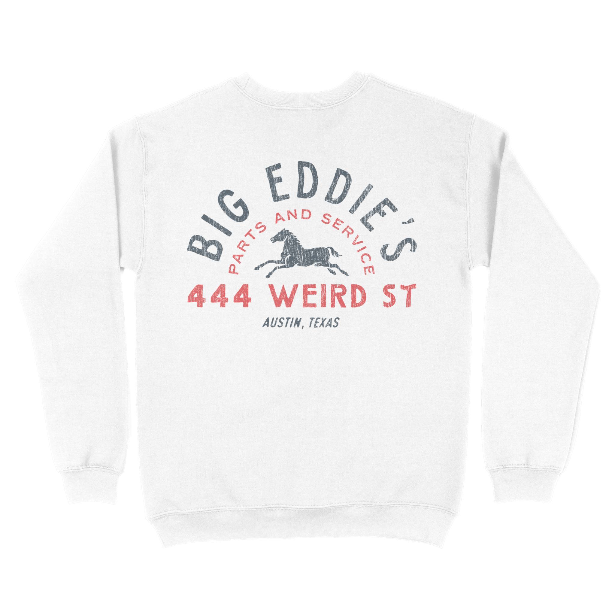 Austin Crewneck in White - back view