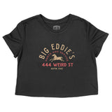Austin Cropped Tee in Black - front view