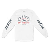 Austin Longsleeve in White - front-sleeves view