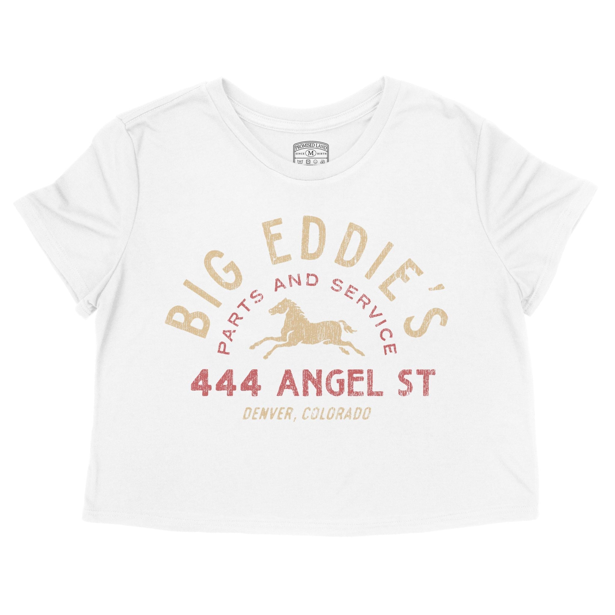 Denver Auto Shop Cropped Tee White front