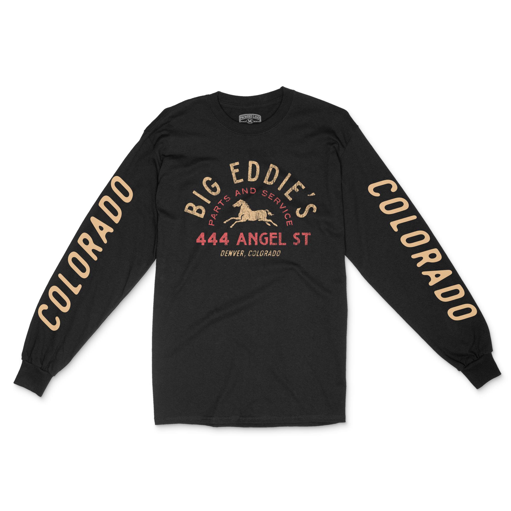 Denver Longsleeve in Black - front-sleeves view