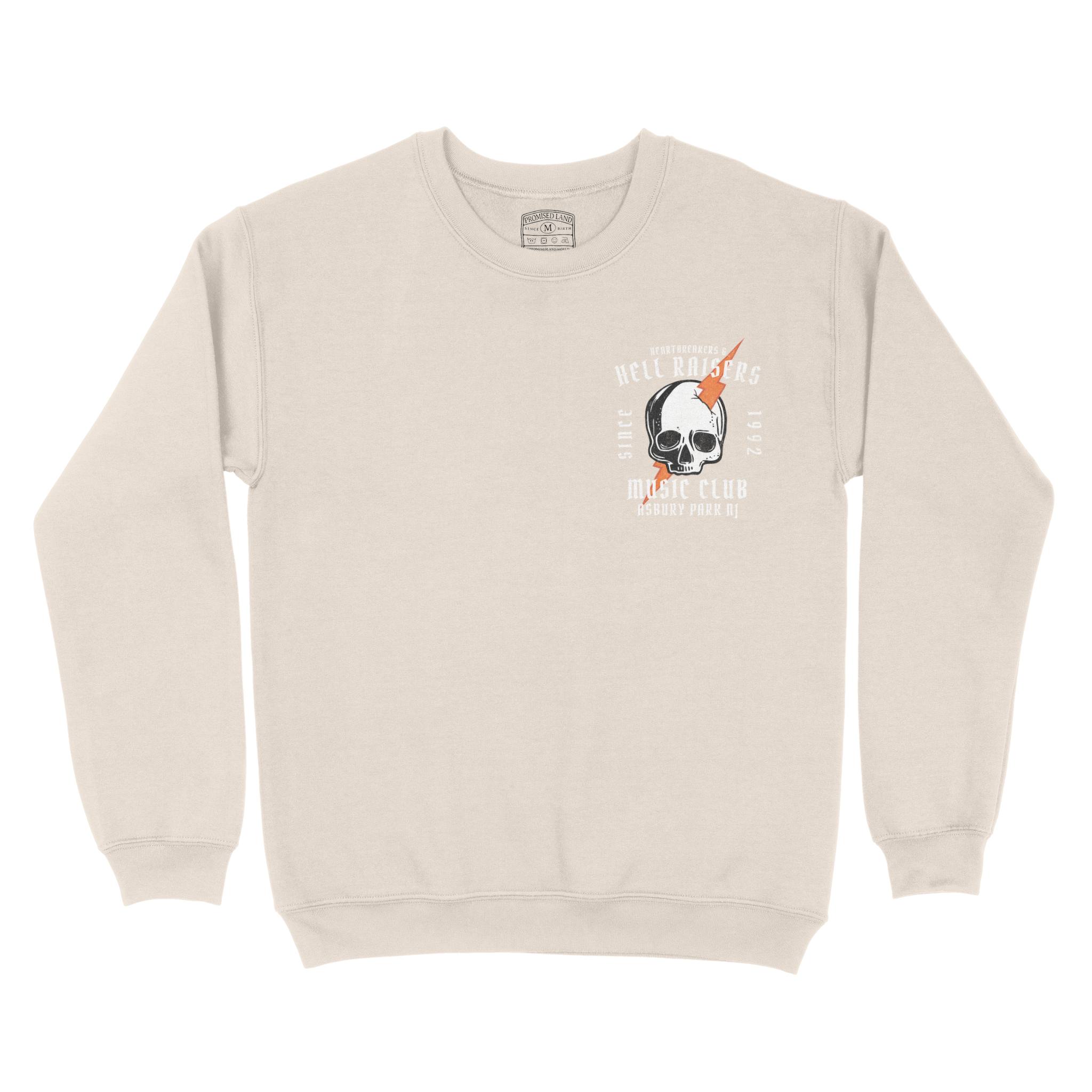 Asbury Park Hell Raiser Crewneck in Natural - front view