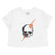 Asbury Park Hell Raiser Cropped Tee in White - front view