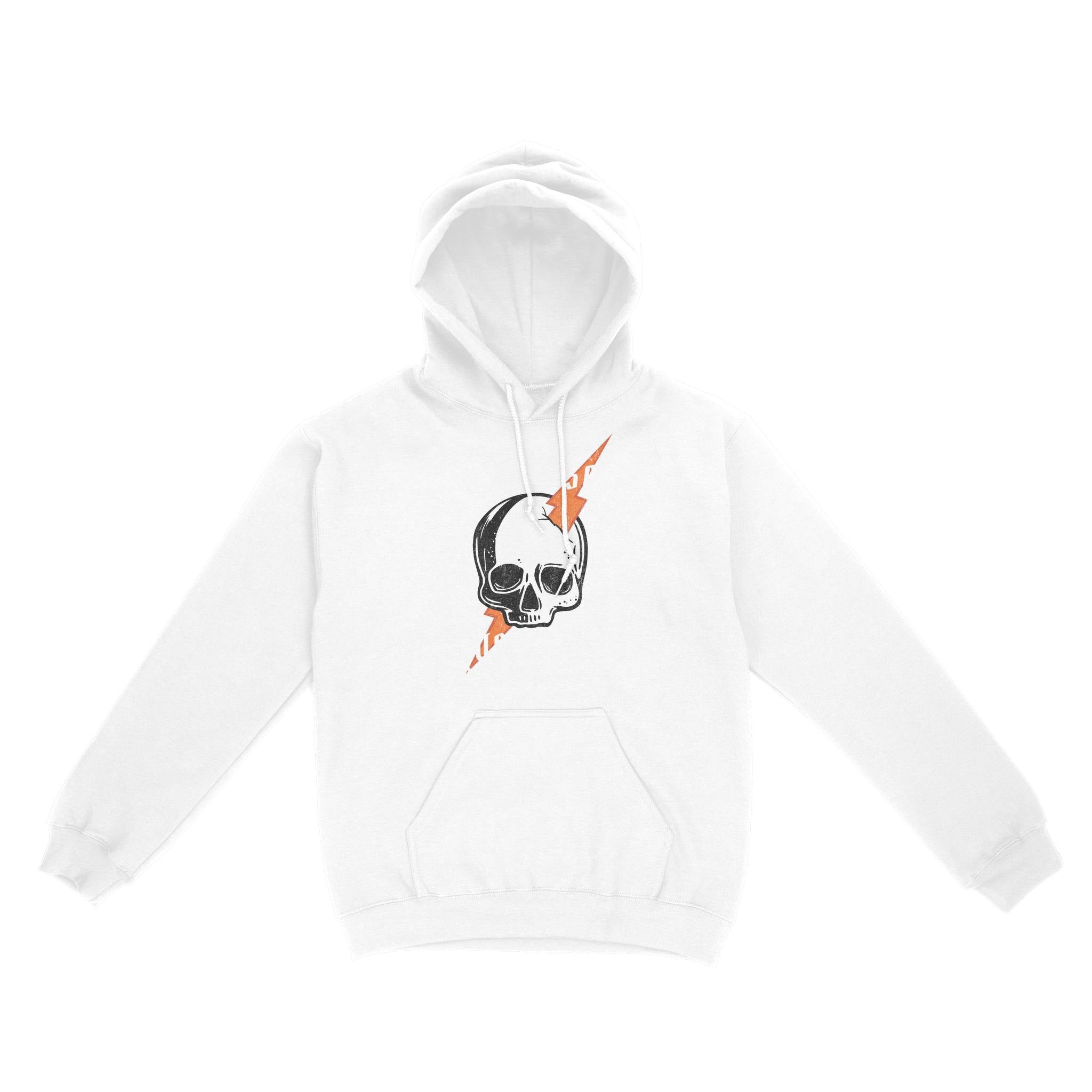 Asbury Park Hell Raiser Hoodie in White - front view