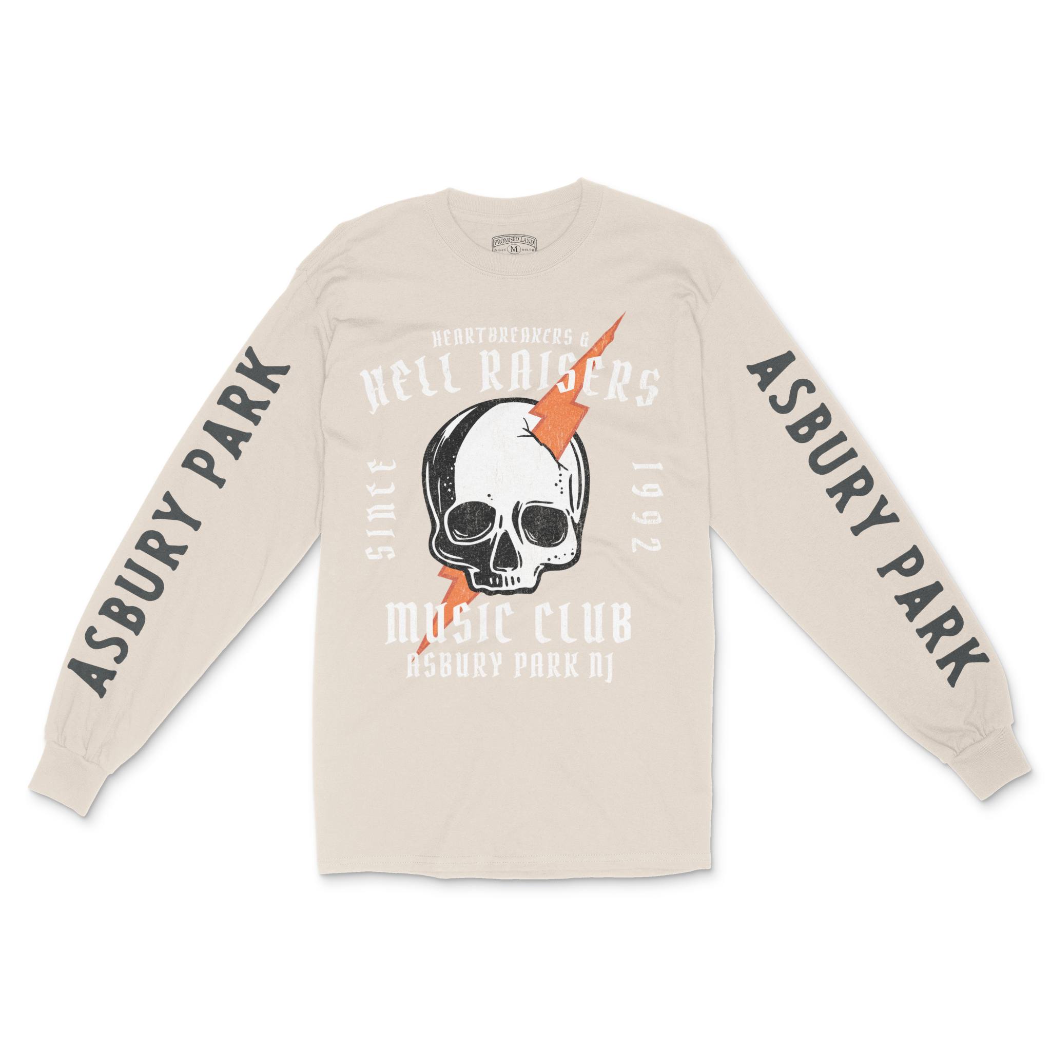 Asbury Park Hell Raiser Longsleeve in Natural - front with sleeves view