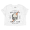 Austin Hell Raiser Cropped Tee in White - front view