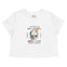 Denver Cropped Tee in White - front view
