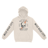 Denver Hoodie in Natural - front-sleeves view