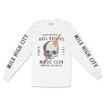 Denver Longsleeve in White - front-sleeves view