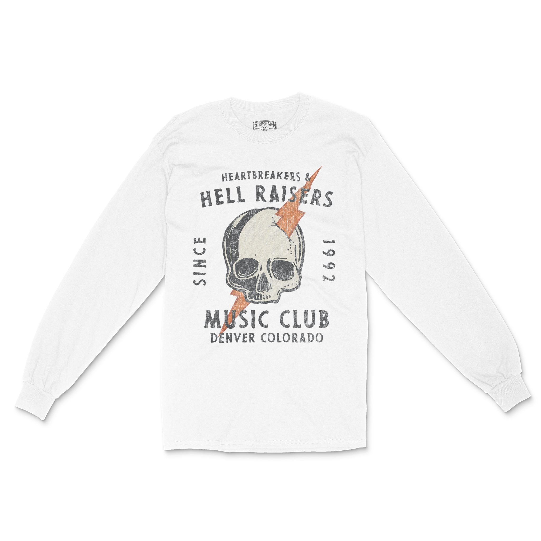 Denver Hell Raiser Longsleeve in White - front view