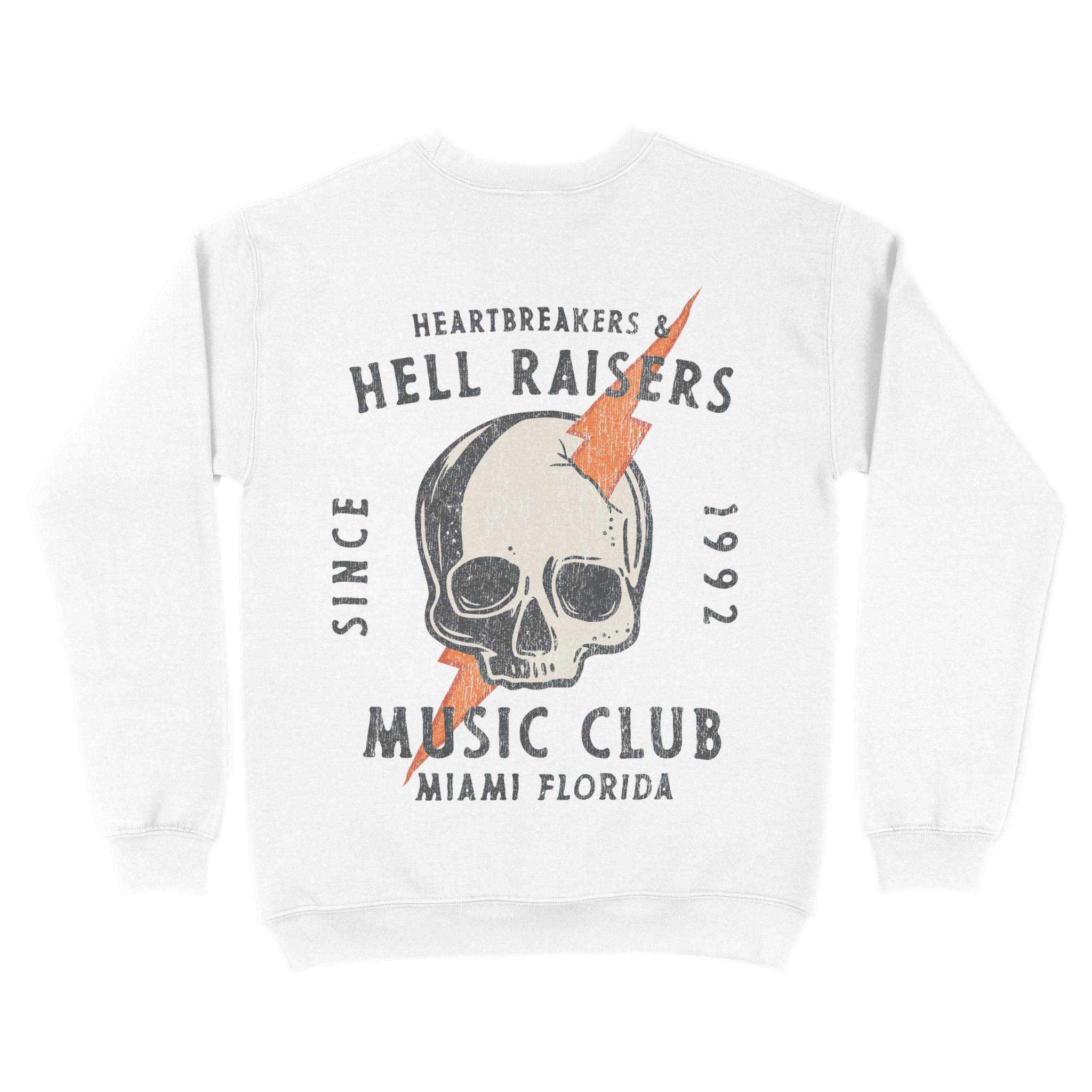 Miami Crewneck in White - back view