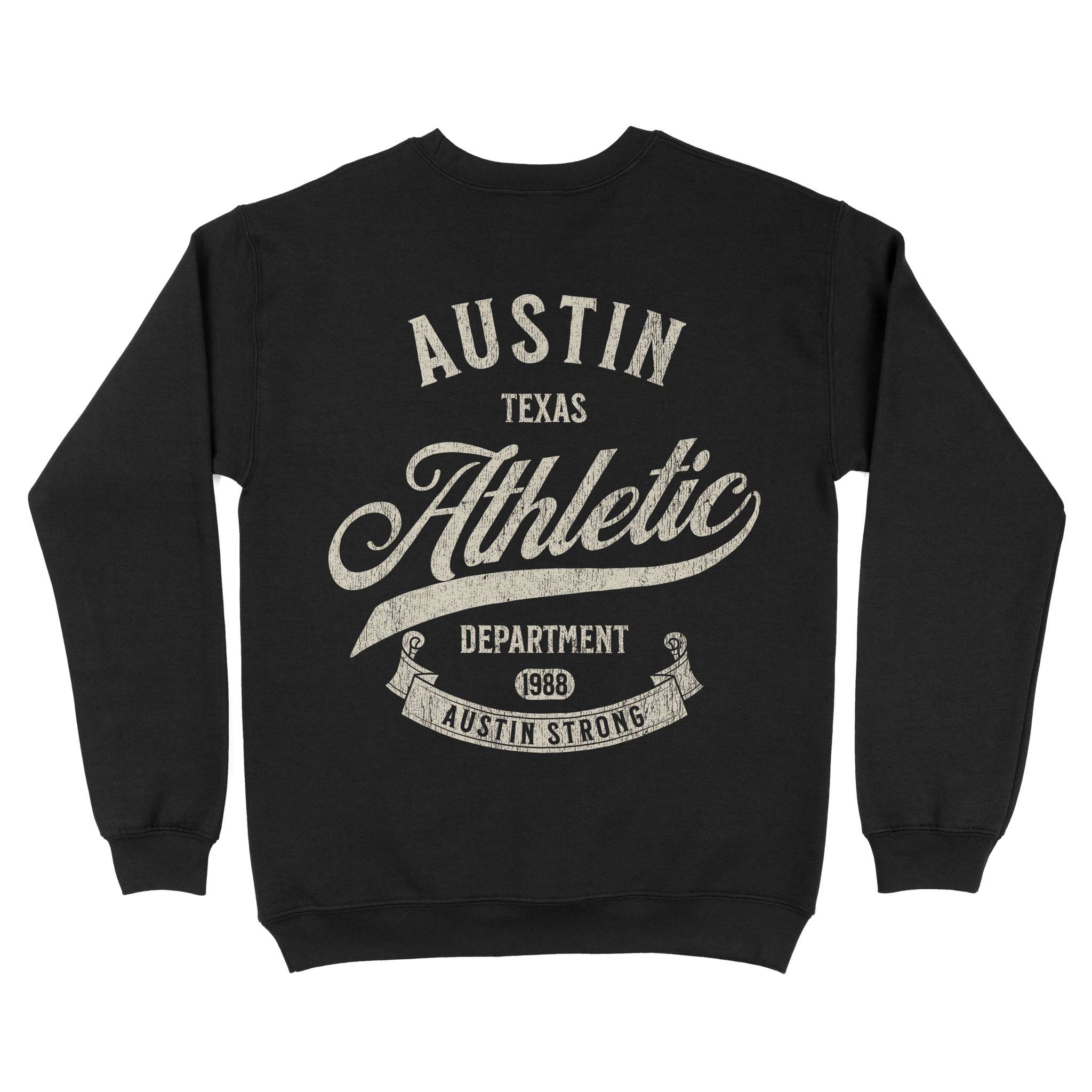 Austin Athletic Crewneck Black back