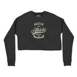 Austin Cropped Crew in Black - front view