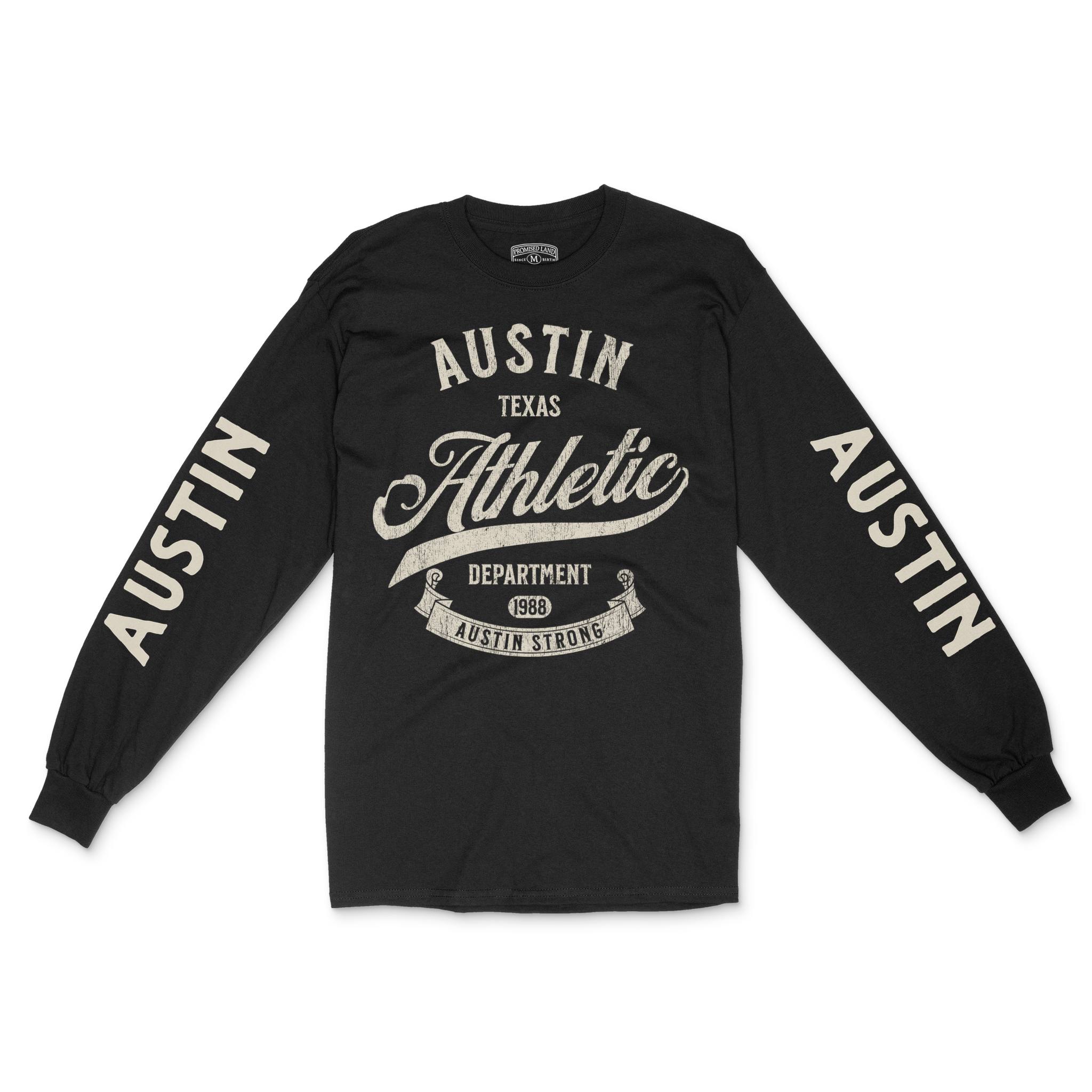 Austin Athletic Longsleeve in Black - front view with sleeves