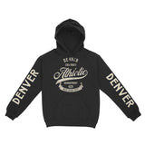 Denver Hoodie in Black - front-sleeves view