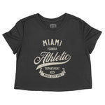Miami Athletic Cropped Tee in Black - front view