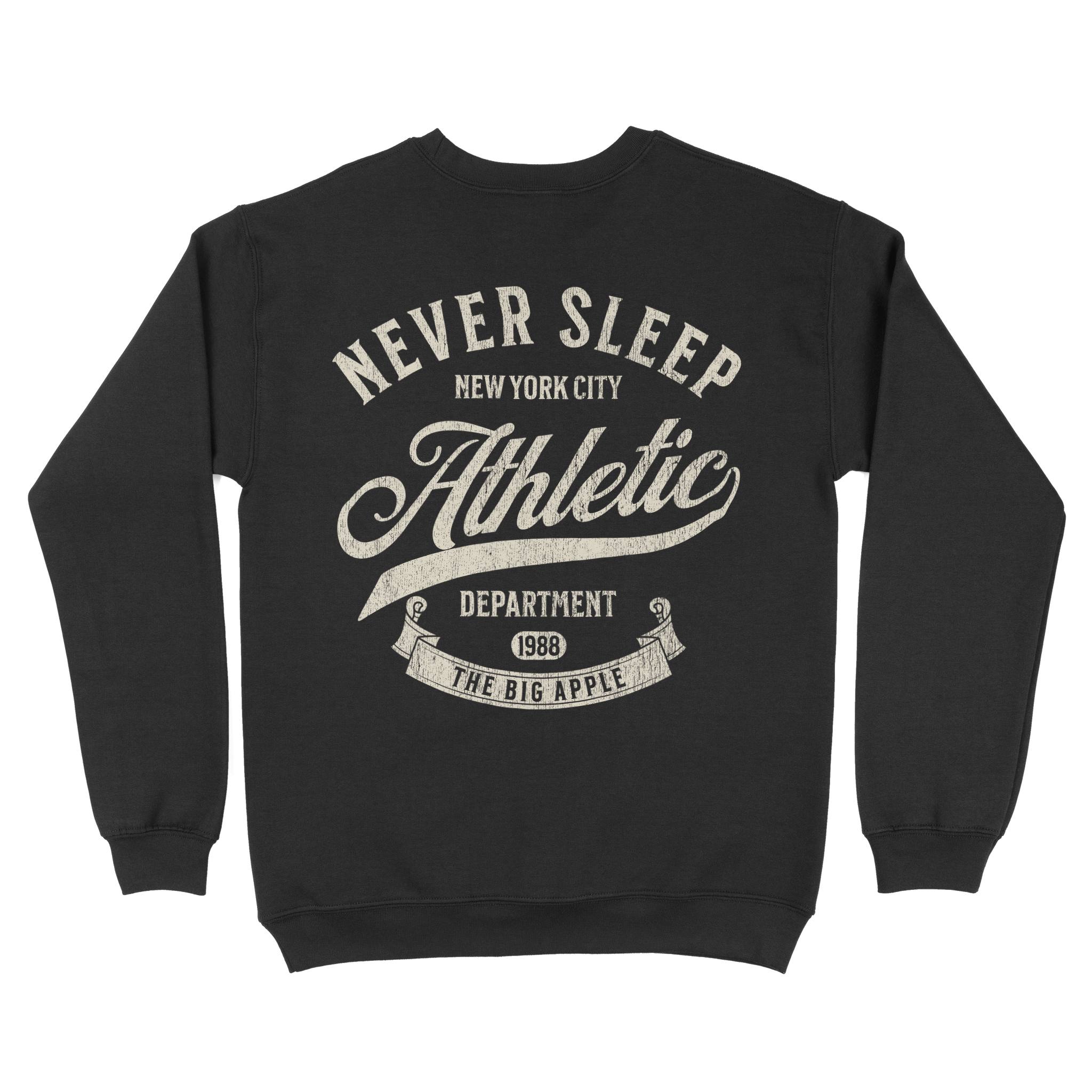 New York Crewneck in Black - back view