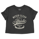 New York Athletic Cropped Tee in Black - front view