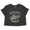 New York Athletic Cropped Tee in Black - front view