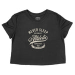 New York Cropped Tee in Black - front view