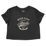 New York Cropped Tee in Black - front view