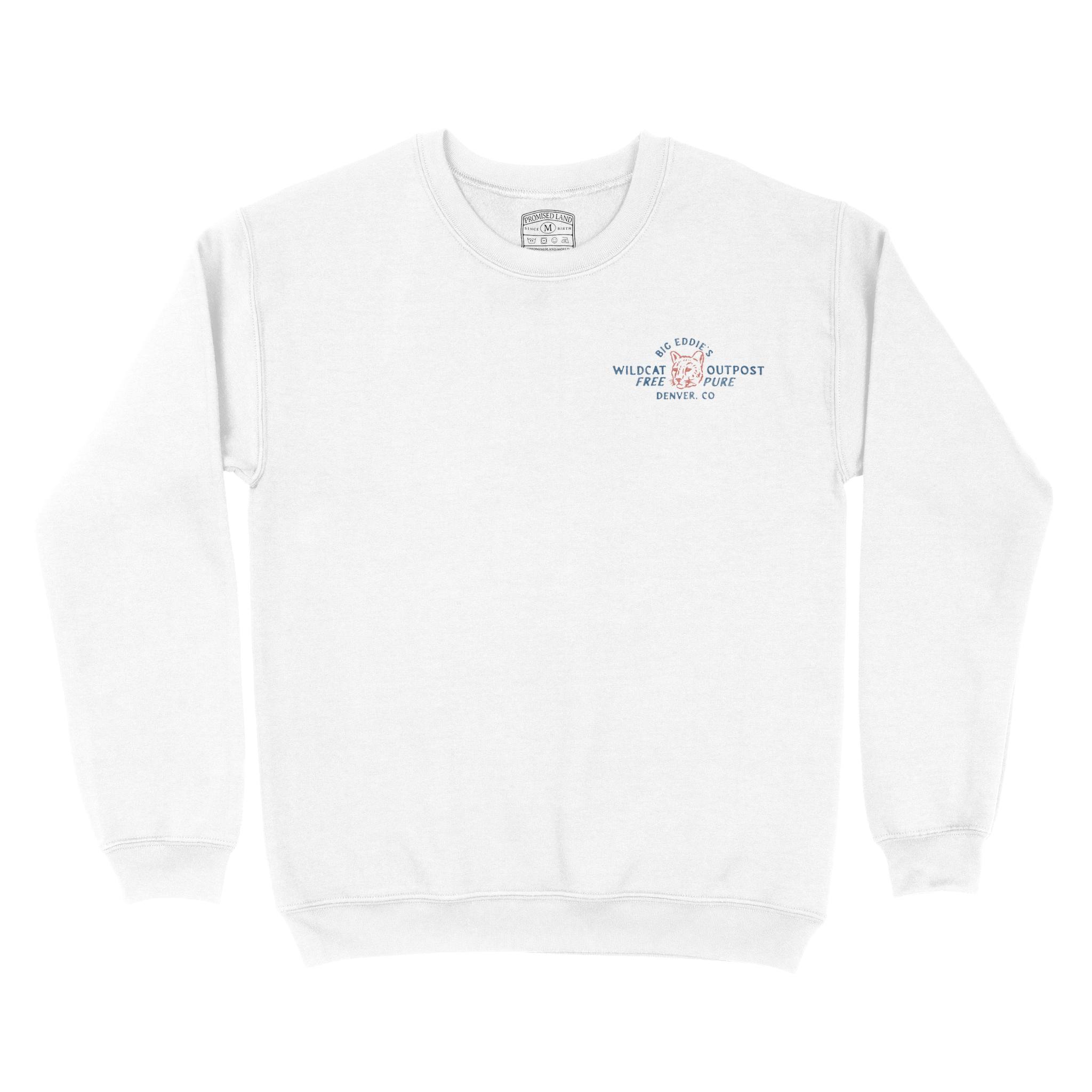 Denver Crewneck in White - front view