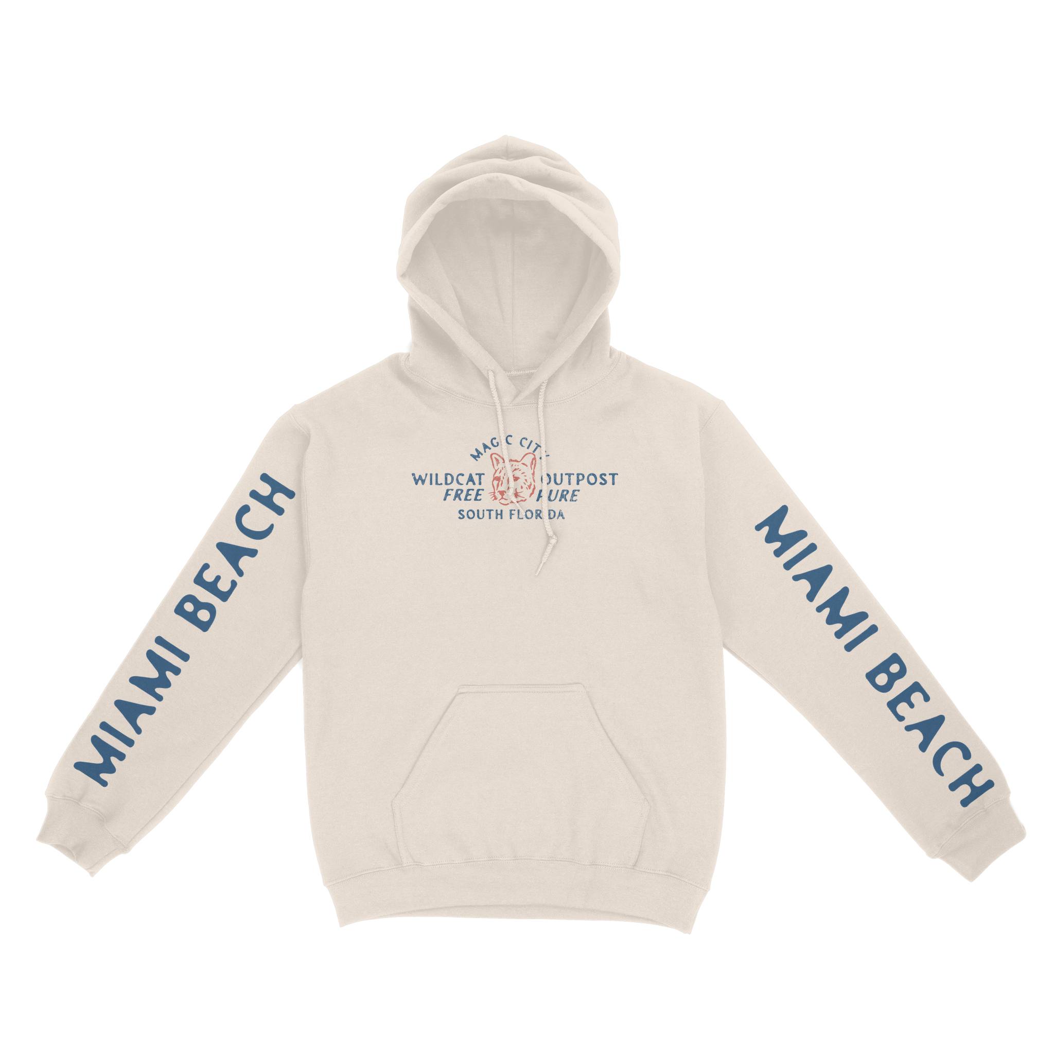 Miami Trading Post Hoodie in Natural - front view with sleeves
