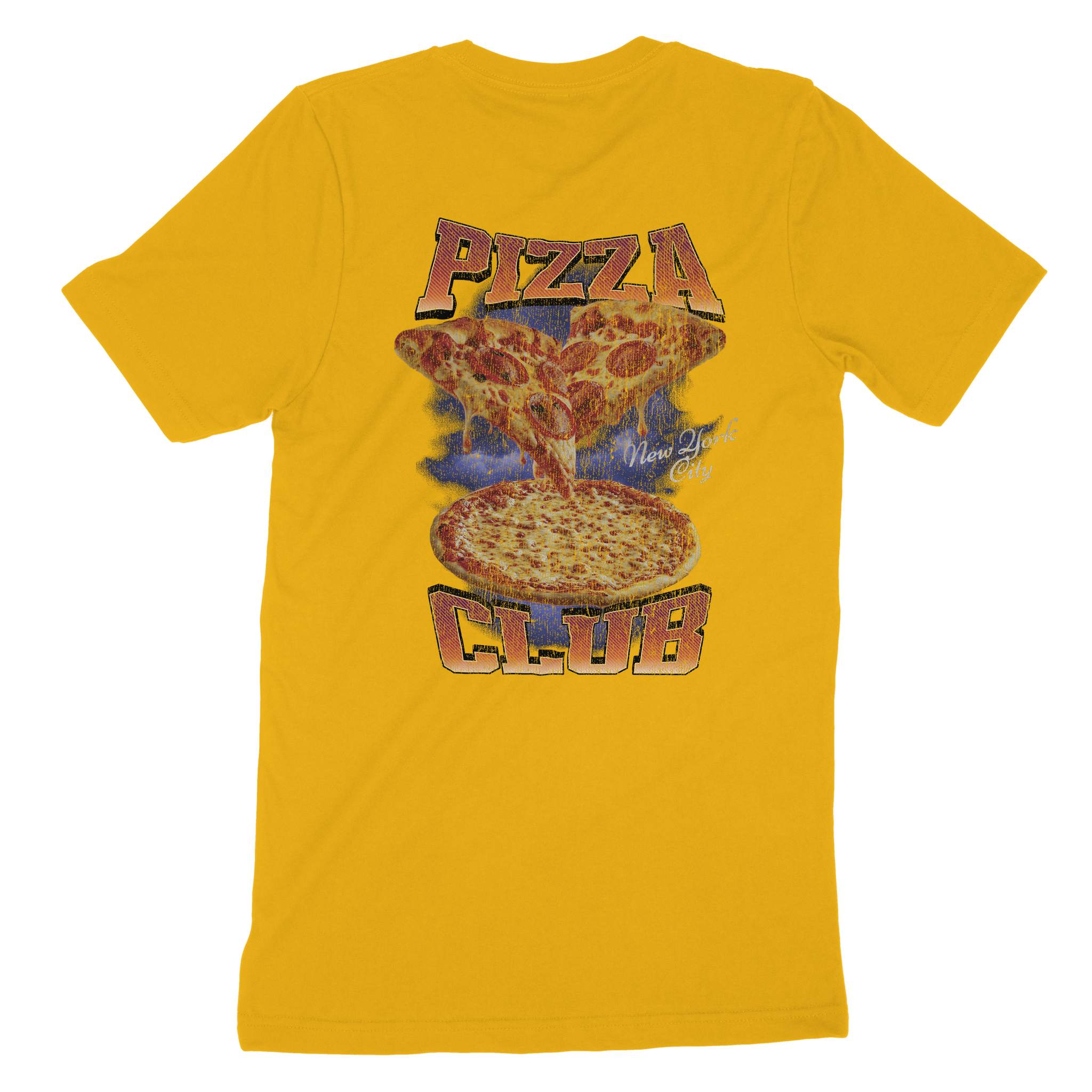 New York Pizza Club T-Shirt Gold back