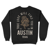 Austin True Love Crewneck Black back
