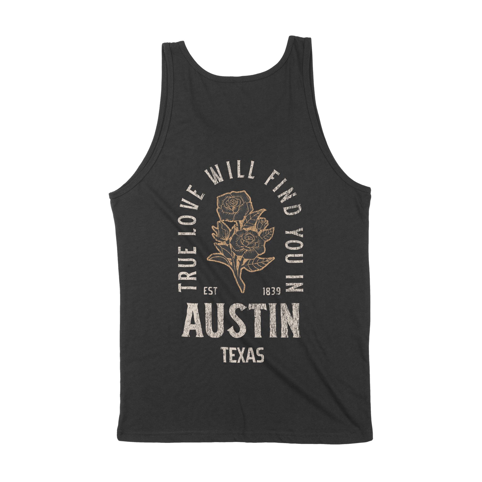 Austin Tank Top in Black - back view