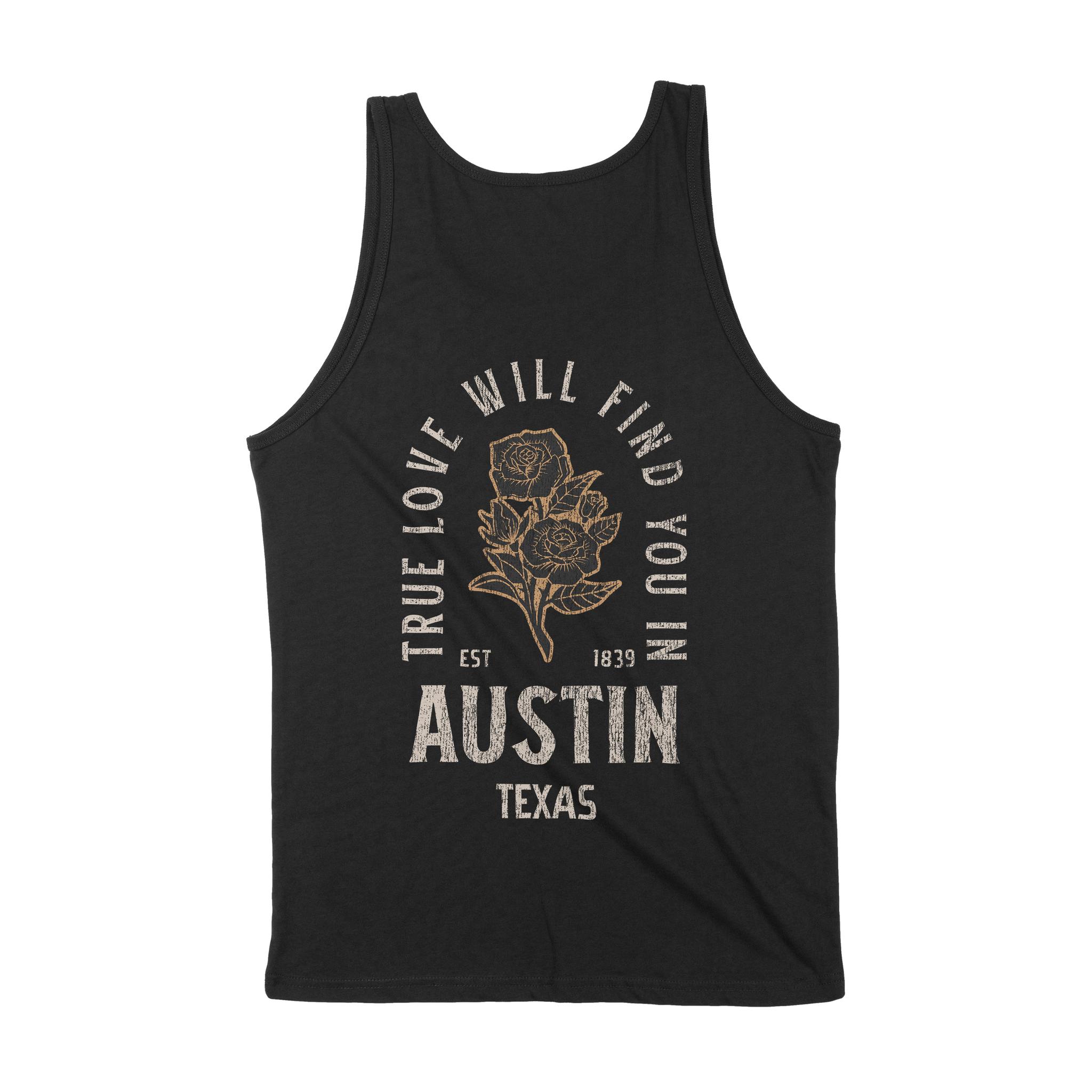 Austin True Love Tank Top Black back