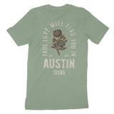 Austin True Love T-Shirt Sage back
