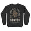 Denver Crewneck in Black - back view