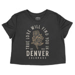Denver True Love Cropped Tee Black front