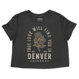 Denver True Love Cropped Tee Black front