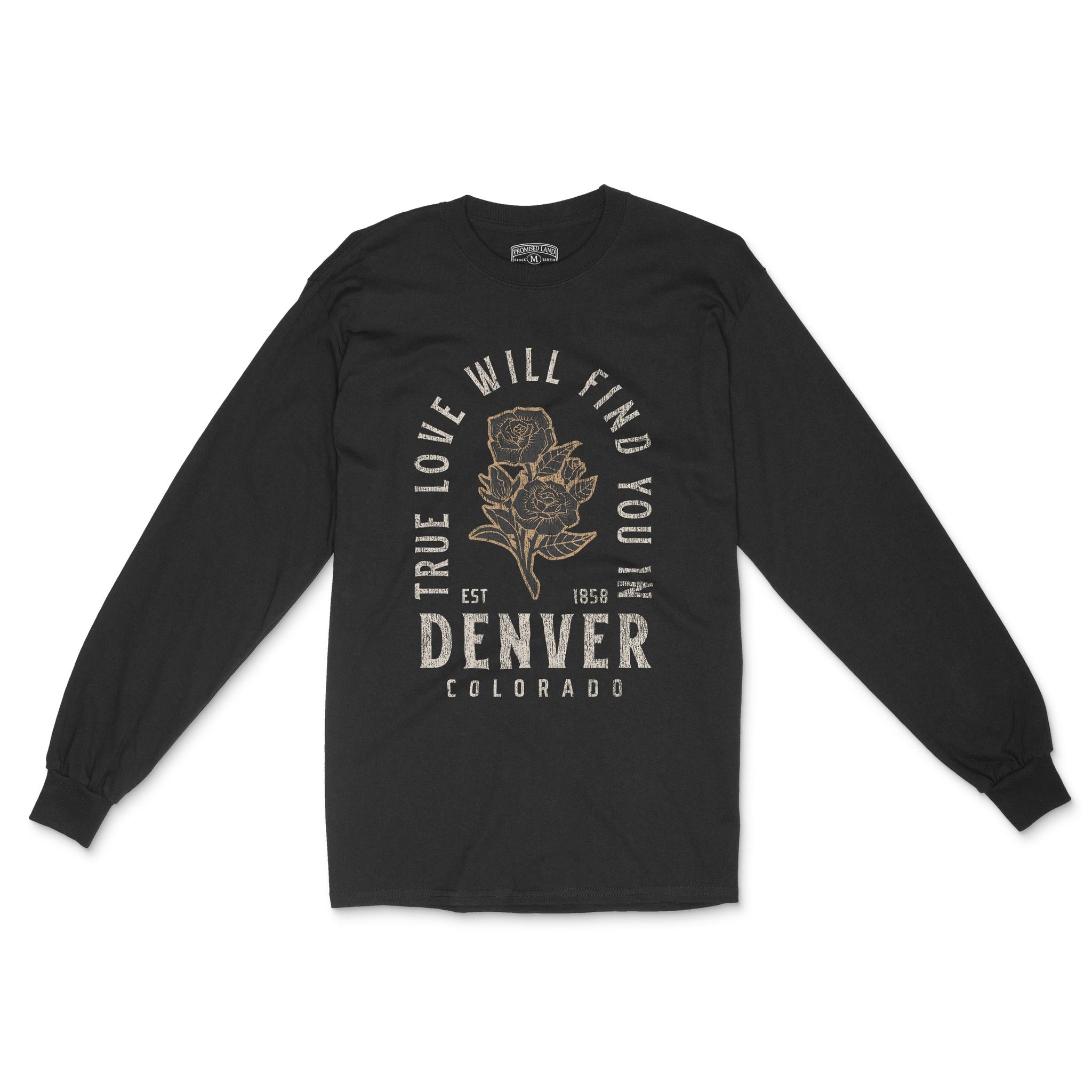 Denver True Love Longsleeve in Black - front view
