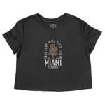 Miami Cropped Tee in Black - front view