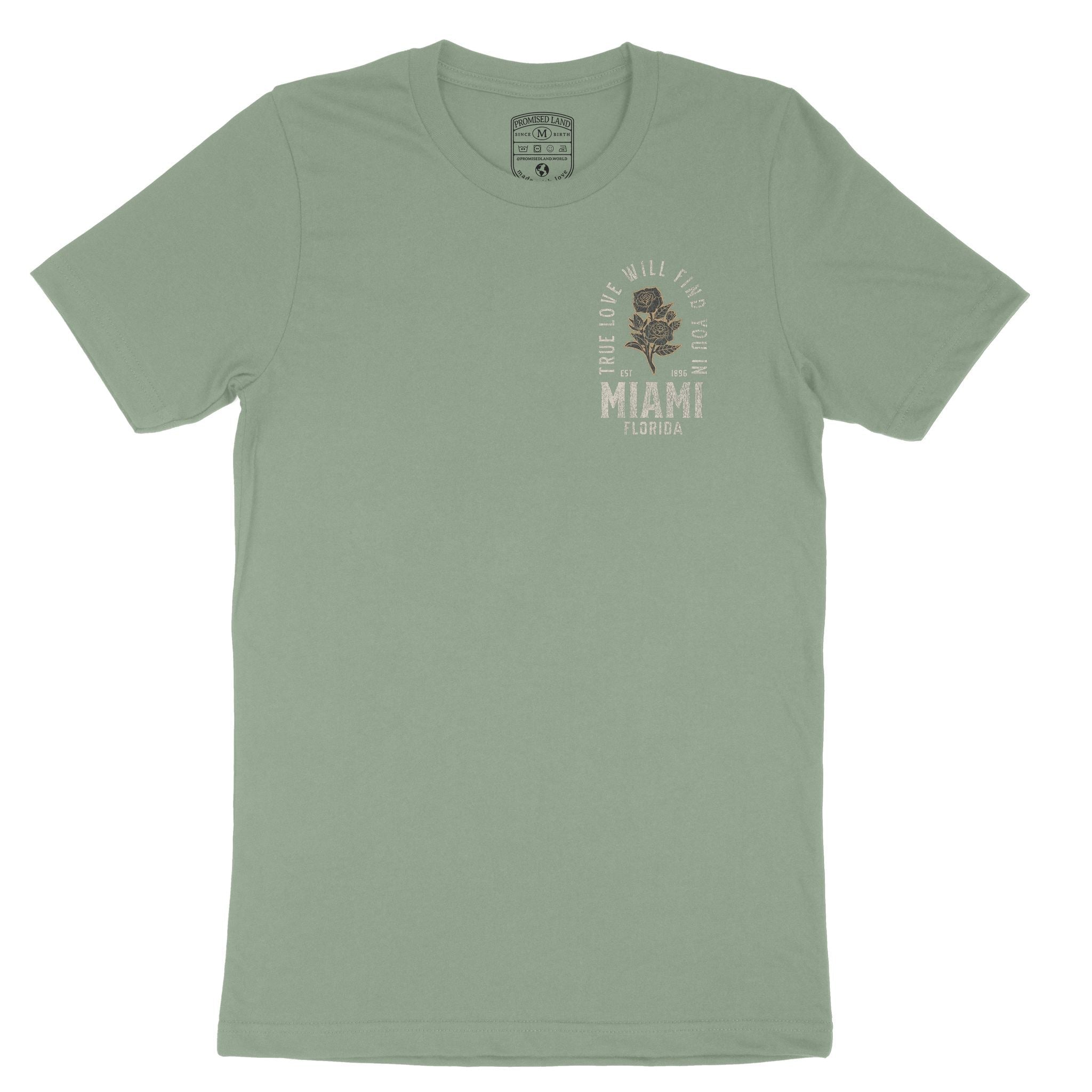 Miami True Love T-Shirt Sage front