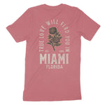 Miami True Love T-Shirt Vintage Red back