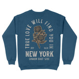 New York True Love Crewneck Indigo_Blue back