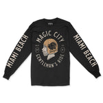 Miami Rider Longsleeve in Black - front view with sleeves