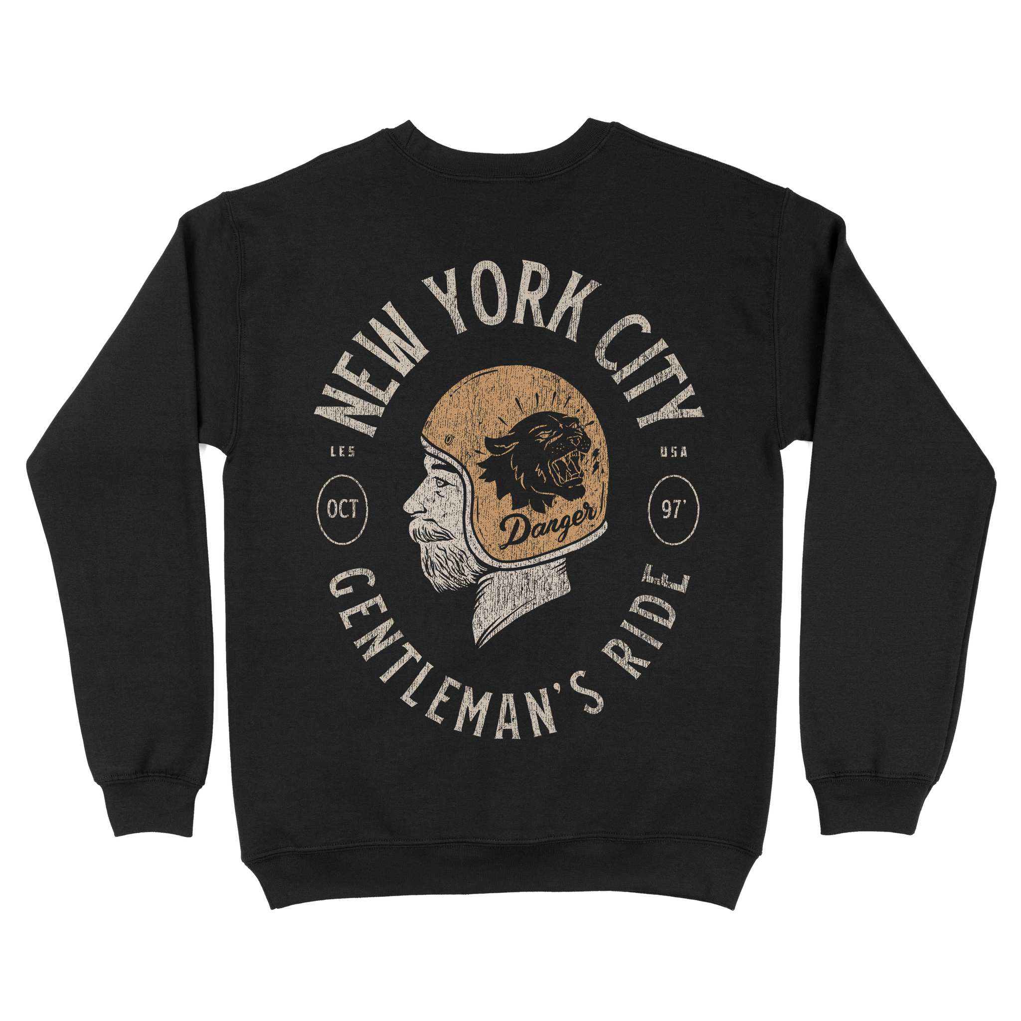 New York Rider Crewneck Black back