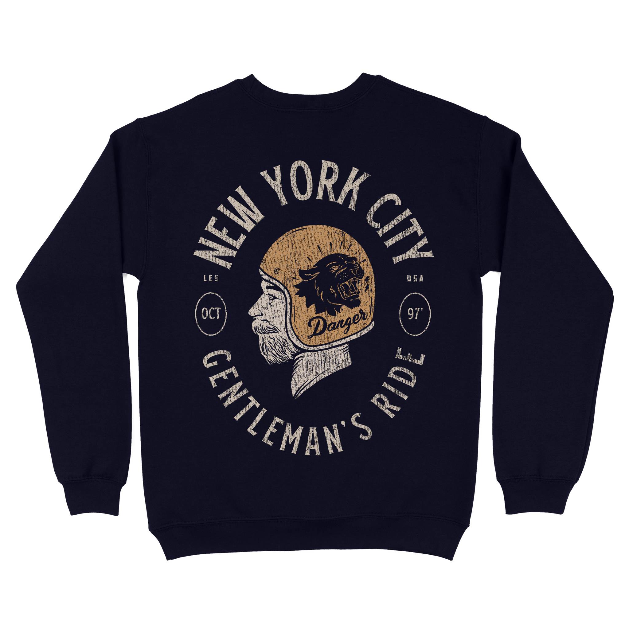 New York Rider Crewneck Navy back