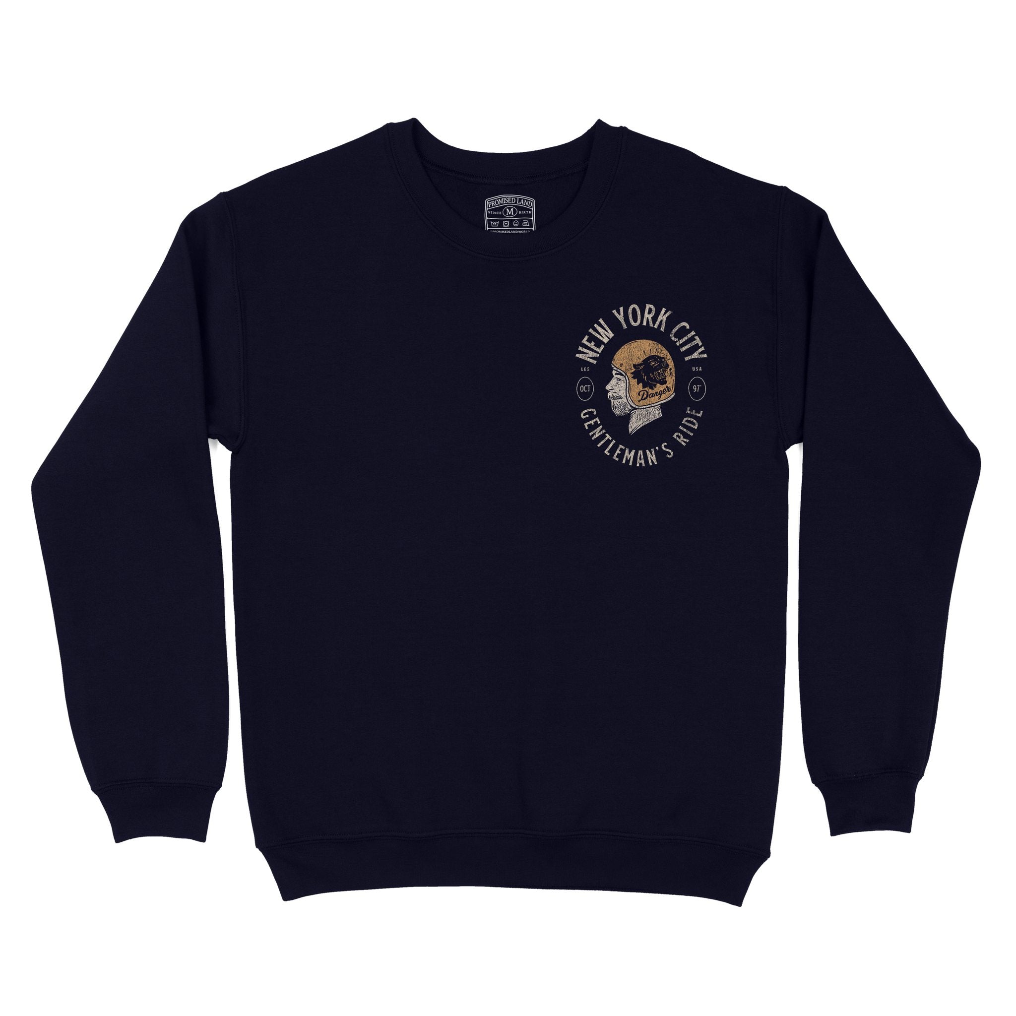 New York Rider Crewneck Navy front