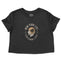 New York Cropped Tee in Black - front view
